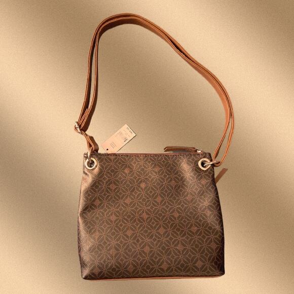 Rosetti Crossbody Bag with Double Front Zippered Pockets & Adjustable Strap - Picture 2 of 9